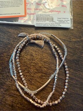 KEEP Collective “Love Stretch Bracelet” in Rose Gold